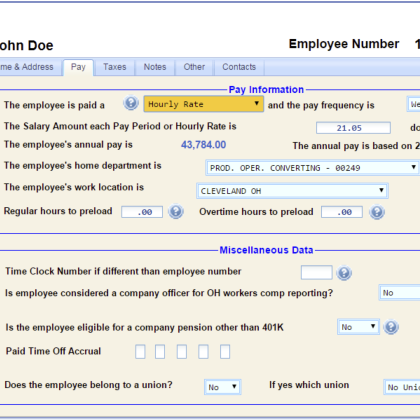 Employee Master Data